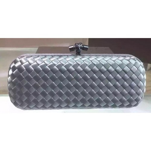 Bottega Veneta STRETCH knoop schapenvacht lederen clutch BV8651 grijs