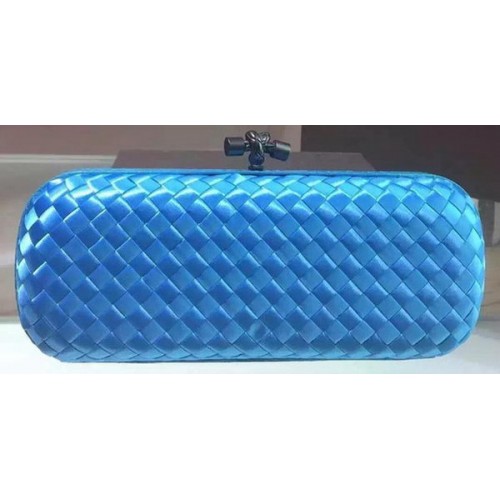 Bottega Veneta STRETCH knoop schapenvacht lederen clutch BV8651 lichtblauw