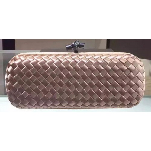 Bottega Veneta STRETCH knoop schapenvacht lederen clutch BV8651 licht goud
