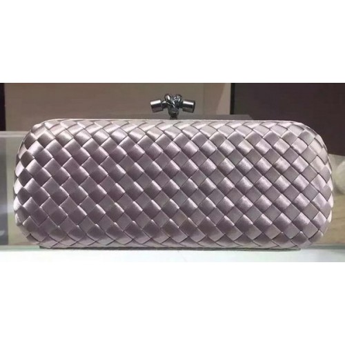 Bottega Veneta STRETCH knoop schapenvacht lederen clutch BV8651 zilver
