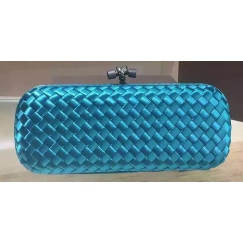 Bottega Veneta STRETCH knoop schapenvacht lederen clutch BV8651 hemelsblauw