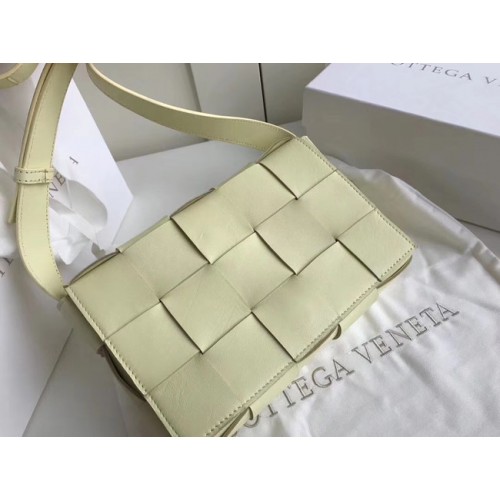 Bottega Veneta Schapenvacht Weven Origineel Leer 578004 Lichtgroen