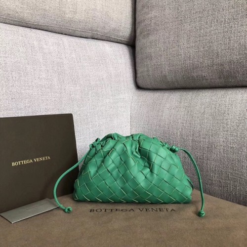Bottega Veneta Schapenvacht Weven Origineel Leer BV3693 Groen