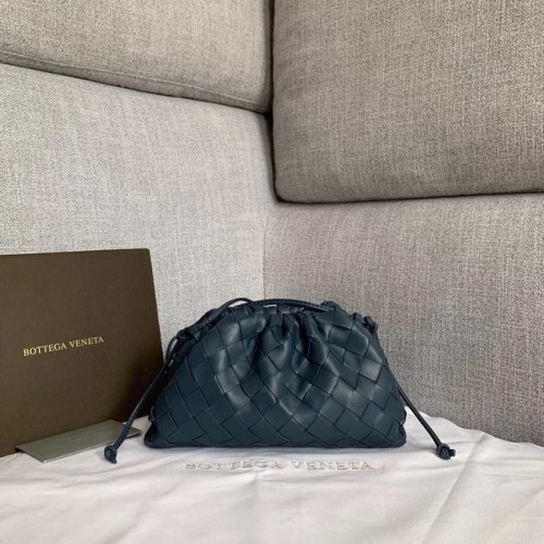 Bottega Veneta Schapenvacht Weven Origineel Leer BV3693 Navy