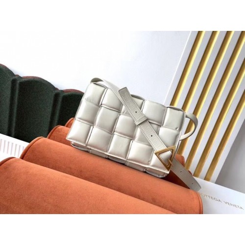 Bottega Veneta Schapenvacht Weven Origineel Leer BV3996 Wit