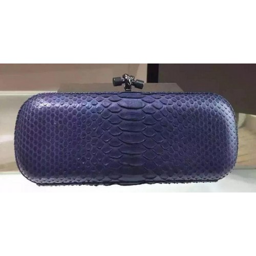 Bottega Veneta Snake Leather Knoop Koppeling 8651K