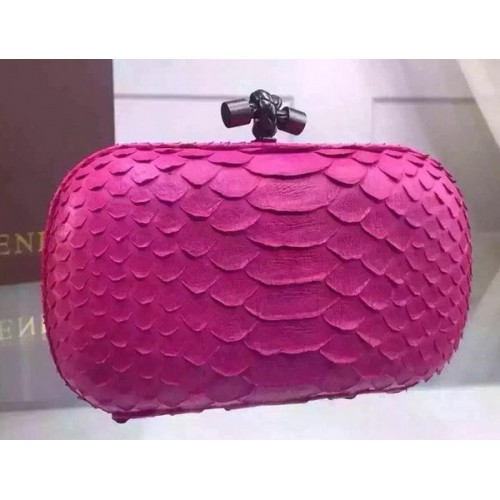 Bottega Veneta Snake Leather Knoop Koppeling BV8653 Roze