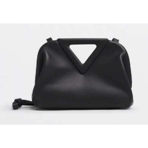Bottega Veneta Top Handle Tassen punt 658476 NERO