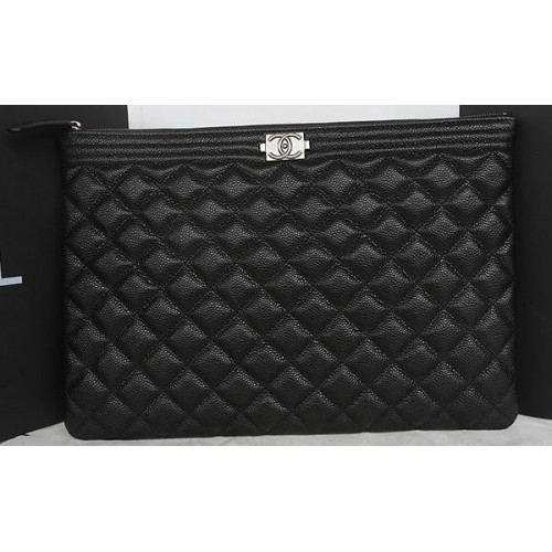 Boy Chanel Cannage Patroon Clutch A69254 Zwart