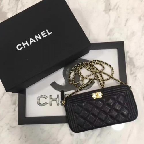 Boy Chanel Flap Bag Origineel Cannage Patroon CHA3369 Zwart