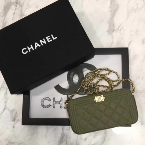 Boy Chanel Flap Bag Origineel Cannage Patroon CHA3369 Khaki