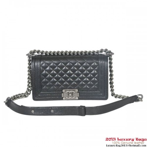 Boy Chanel Flap Schoudertas Klassieke Cannage Patronen A30172 Zwart