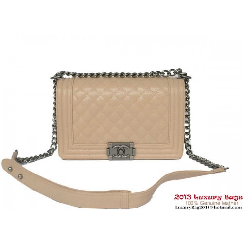 Boy Chanel Flap Schoudertas Klassieke Cannage Patronen A67086 Abrikoos
