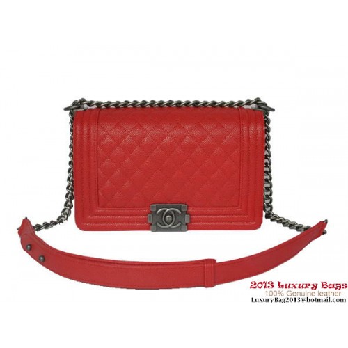 Boy Chanel Flap Schoudertas Klassieke Cannage Patronen A67086 Rood