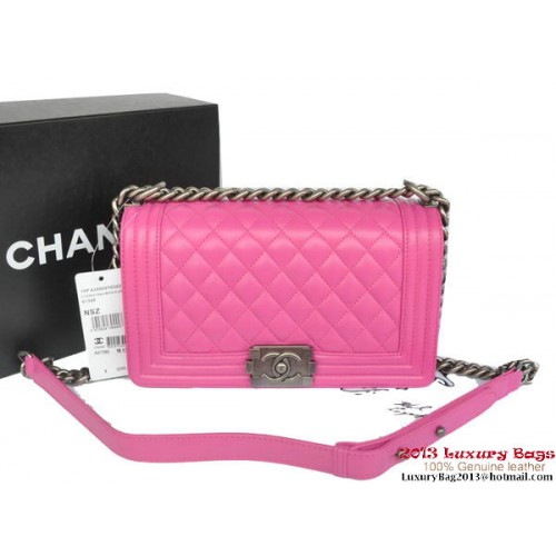 Boy Chanel Flap Schoudertas Origineel Schapenleer A67086 Rose