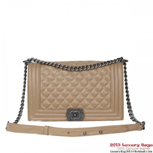 Boy Chanel Flap Schoudertas Schapenleer A2093 Abrikoos