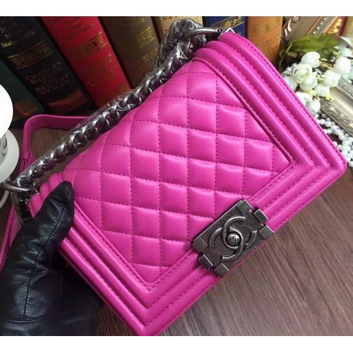 Boy Chanel Flap Schoudertassen Schapenleer A67085 Rose