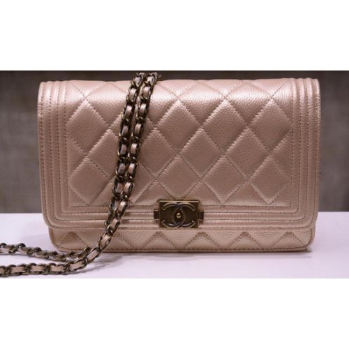 Boy Chanel mini Flap Bags Cannage Patroon A33815 Goud