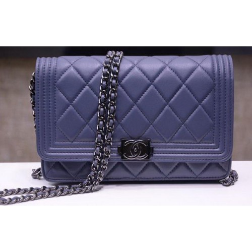 Boy Chanel mini Flap Bags Schapenleer A33815 Lavendel