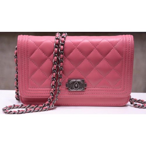 Boy Chanel mini Flap Bags Schapenleer A33815 Roze