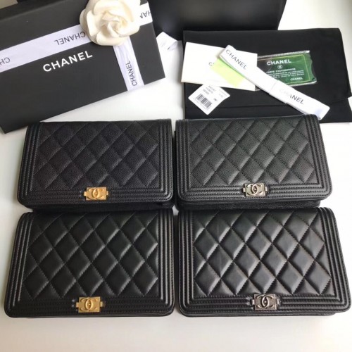 Boy Chanel mini Flap Bags Schapenleer A33819 Zwart