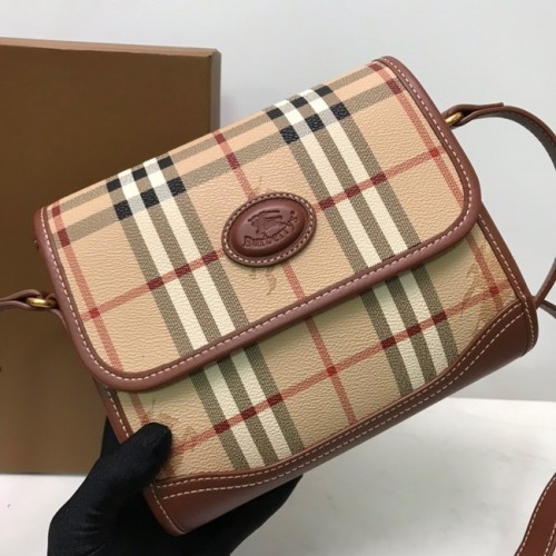 BurBerry Leren Schoudertas 20203 bruin