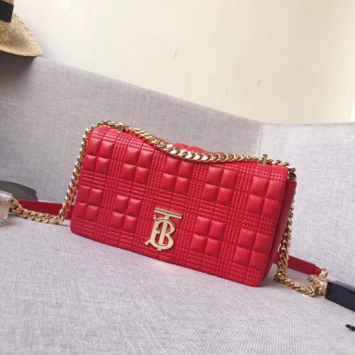 BurBerry Leren Schoudertas 7462 rood