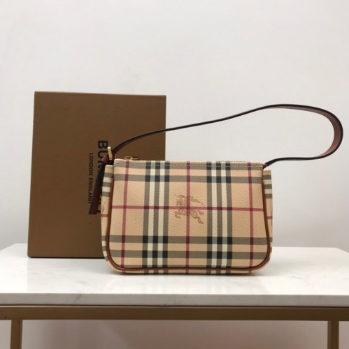 BurBerry Leren Schoudertas 80112 bruin