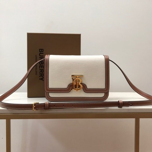 BurBerry Leren Schoudertas 80146 bruin