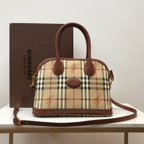 BurBerry Leren Schoudertas 81125 bruin