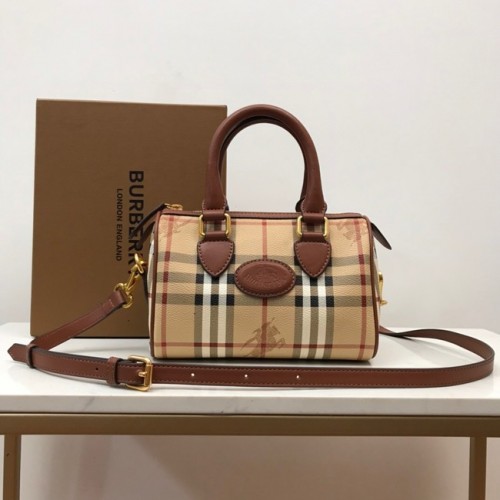 BurBerry Leren Schoudertas 82012 bruin