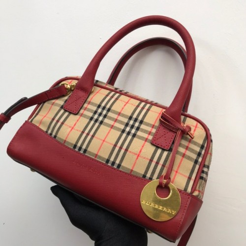 BurBerry Leren Schoudertas 90111 rood