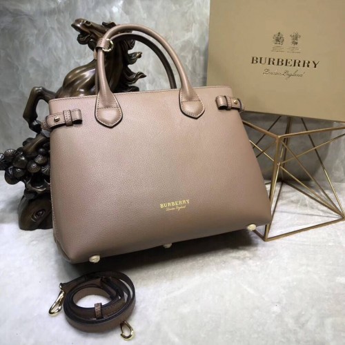 BurBerry Leren Tote Bag 5559 abrikoos