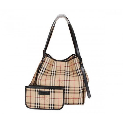 BurBerry Original Haymarket geruite draagtas B8882 zwart