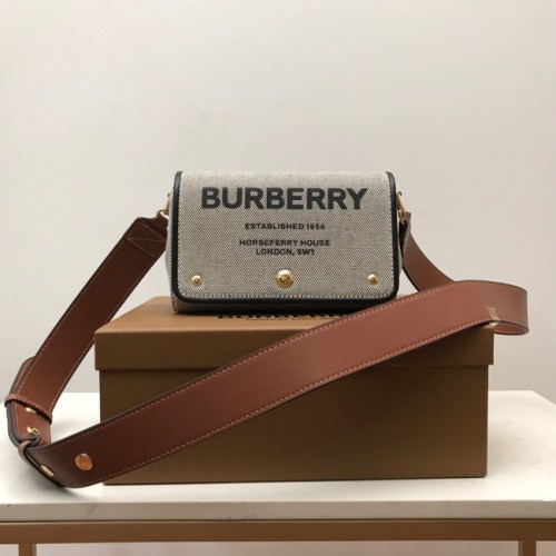 BurBerry Schoudertas 80266 zwart&bruin