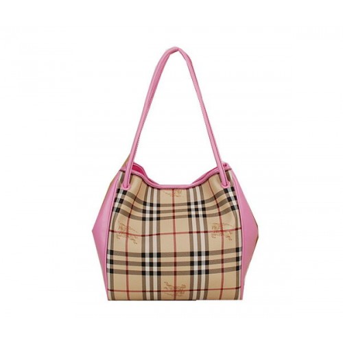 BurBerry kleine Haymarket geruite draagtas B5911 roze