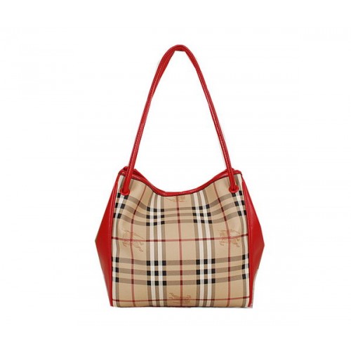 BurBerry kleine Haymarket geruite draagtas B5911 rood