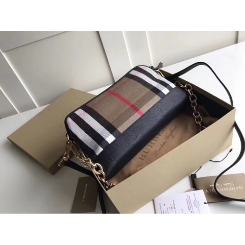 Burberry kalfsleren schoudertas 41711 zwart