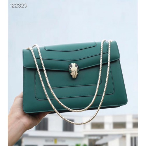 Bvlgari Serpenti Forever leren crossbody tas 20288 Emerald