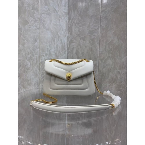 Bvlgari Serpenti Forever leren schoudertas B282922 WIT