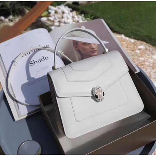 Bvlgari Serpenti Forever leren kleine crossbody tas 20286 wit