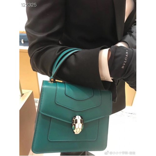 Bvlgari Serpenti Forever leren kleine crossbody tas 20289 Emerald