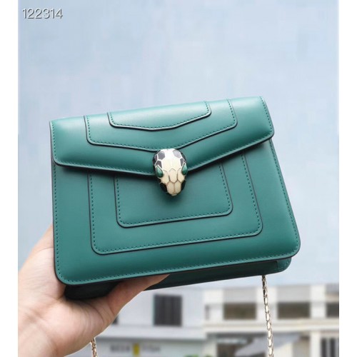 Bvlgari Serpenti Forever leren kleine crossbody tas 20291 Emerald