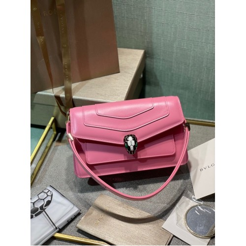 Bvlgari Serpenti Forever leren kleine crossbody tas 292104 roze