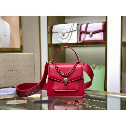 Bvlgari Serpenti Forever leren kleine crossbody tas B210763 roze