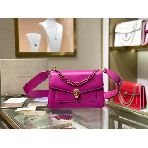 Bvlgari Serpenti Forever leren kleine crossbody tas B210762 roze