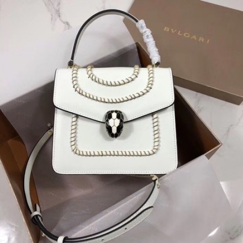 Bvlgari Serpenti Forever leren kleine crossbody tas B286999 wit
