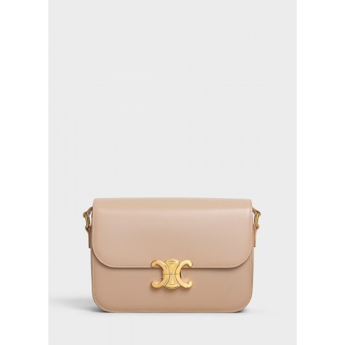 CELINE MEDIUM C-TAS VAN TWEEKLEURIG GEWATTEERD KALFSLEER CL87253 Camel