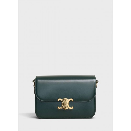 CELINE MEDIUM TRIOMPHE TAS VAN GLANZEND KALFSLEER CL87363 GROEN