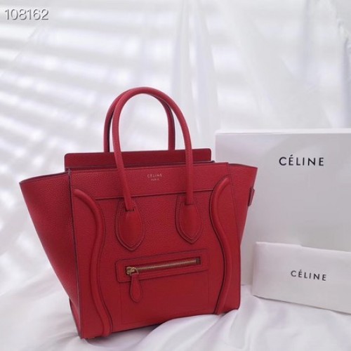 CELINE MICRO LUGGAGE HANDTAS VAN GELAMINEERD LAMSLEER 167793-11